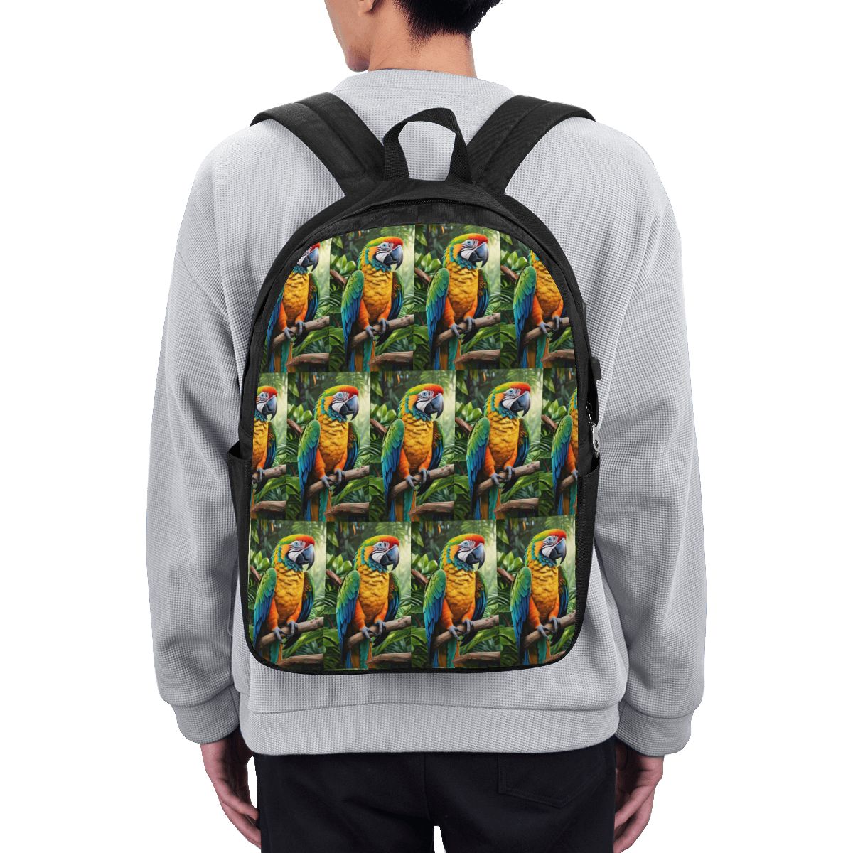 Travel Bags - Cute Macaw Parrots Backpack Travel Notebook