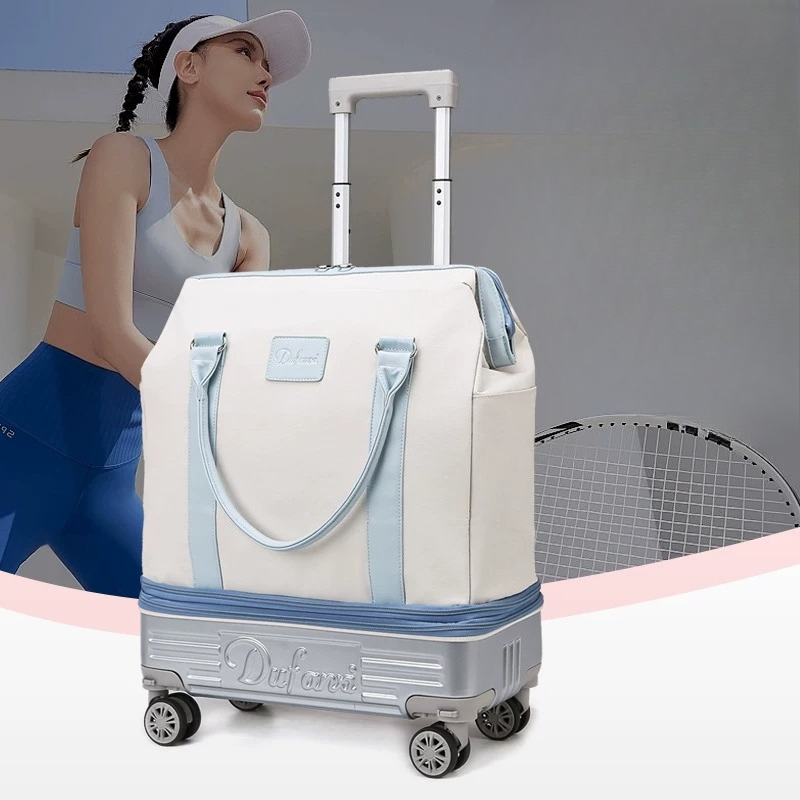 Foldable Wheeled Duffel Bag, L - Foldable Rolling Luggage Bag 评论和价格