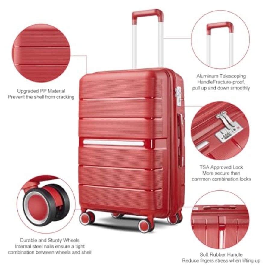 Luggage Sets 4 Pcs Expandable  - Expandable Hard Shell Luggage Set 评论和价格