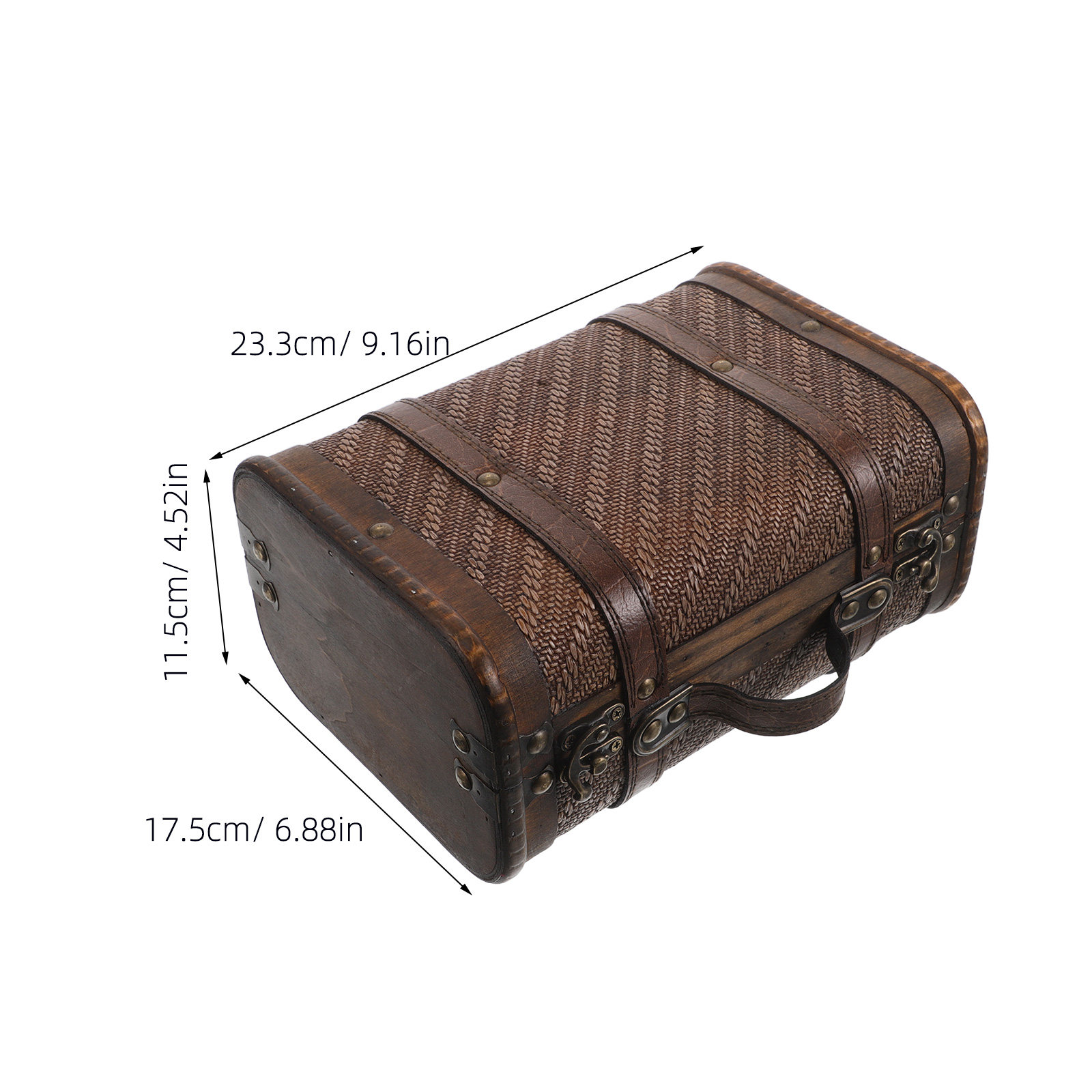 Wooden Vintage Suitcase Decora - Retro Vintage Trunk Suitcase 评论和价格