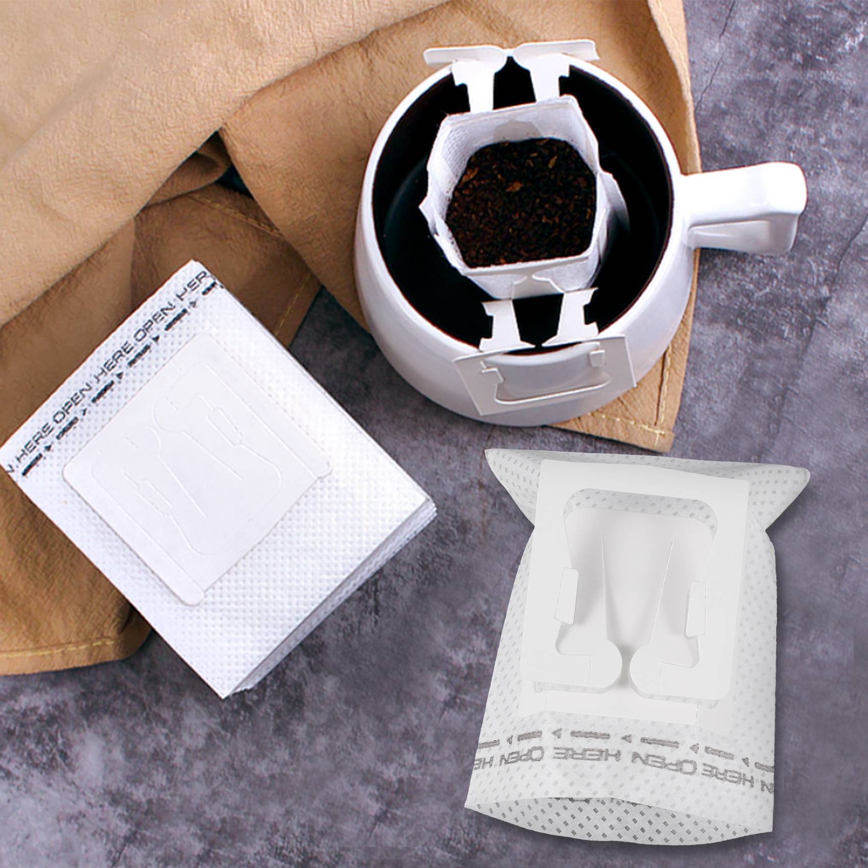 50Pcs / Pack Drip Coffee Filte - Travel Bags 评论和价格