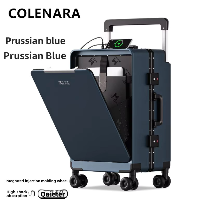 COLENARA ABS+PC Suitcase Front - Front Opening Laptop Luggage 24 Inch 评论和价格