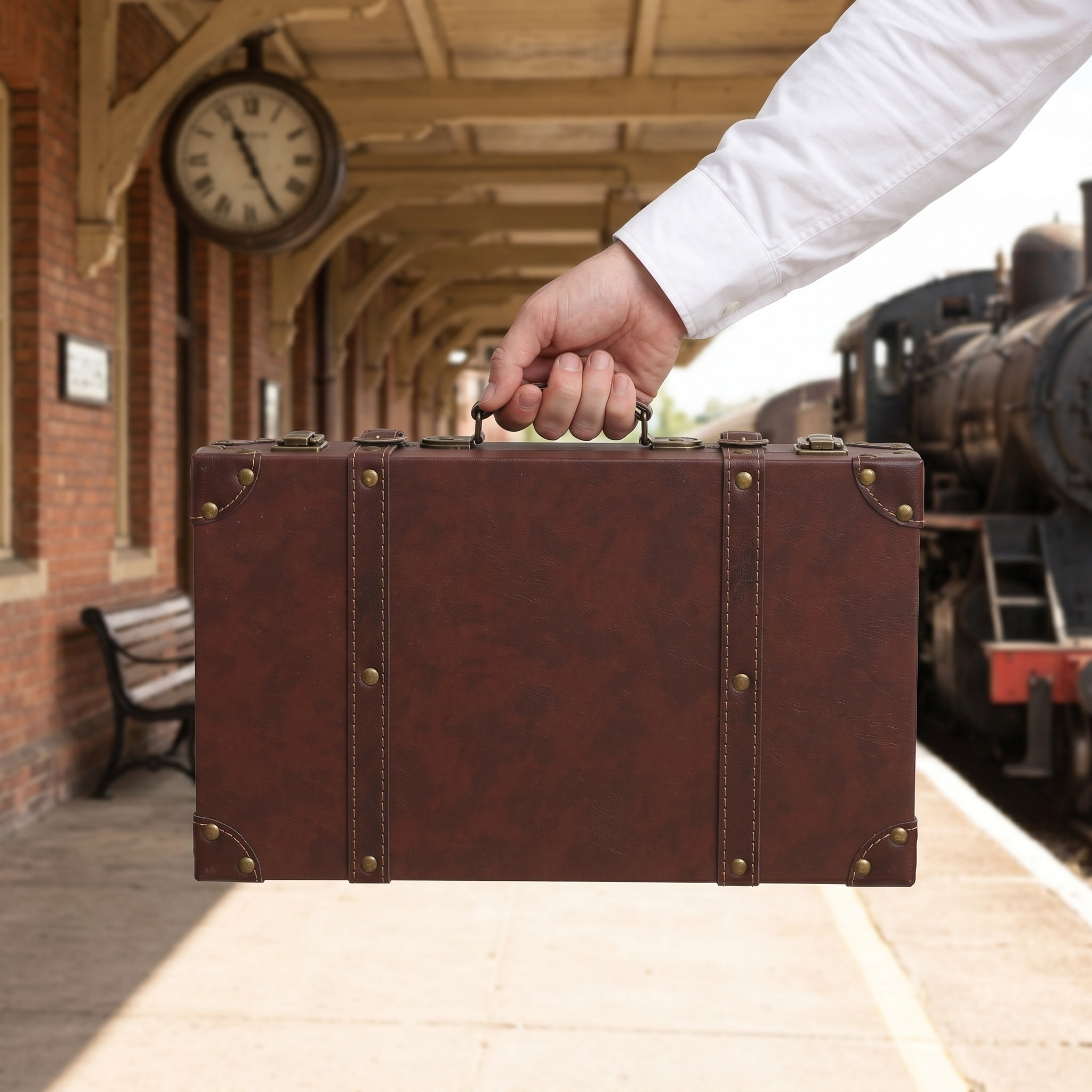 Retro Vintage Suitcase Trunk D - Retro Vintage Trunk Suitcase 评论和价格