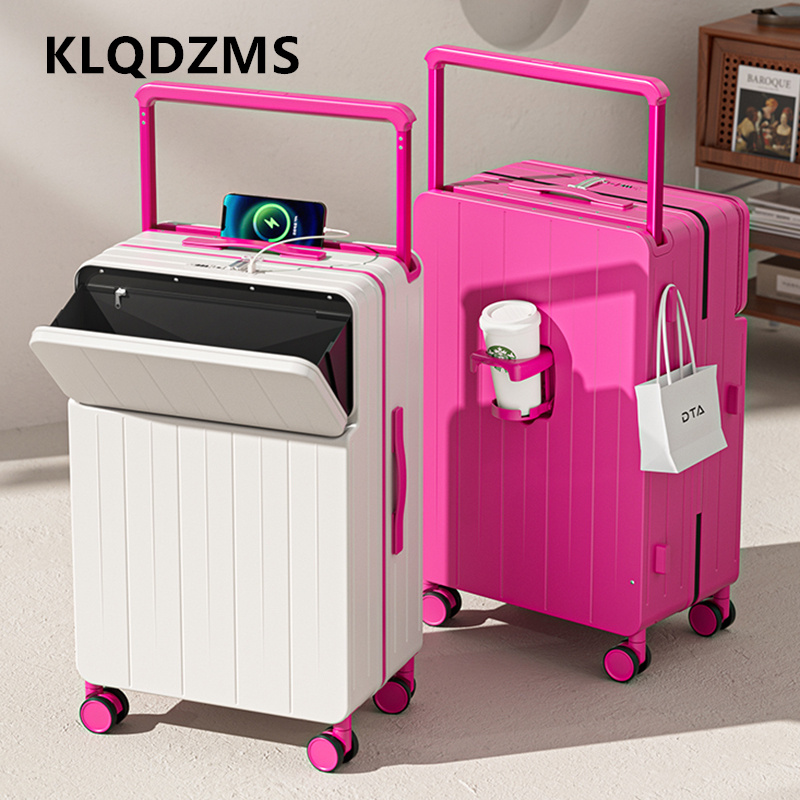 KLQDZMS Multifunctional Suitca - Front Opening Laptop Luggage 24 Inch 评论和价格