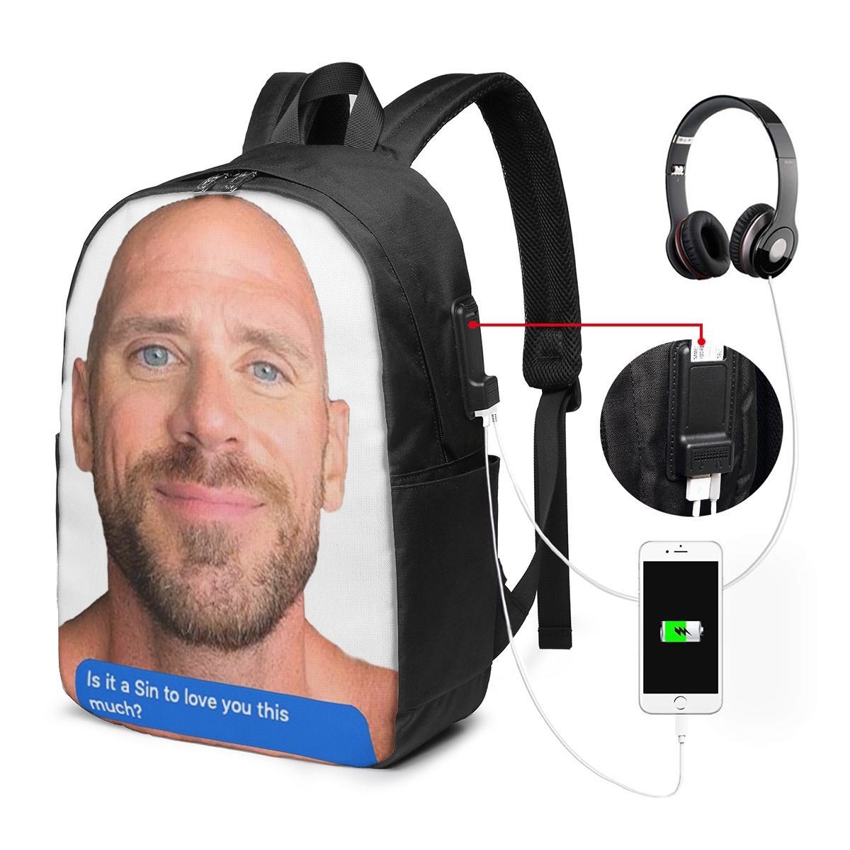 Johnny Sins Flirty Text Bubble - Travel Bags 评论和价格