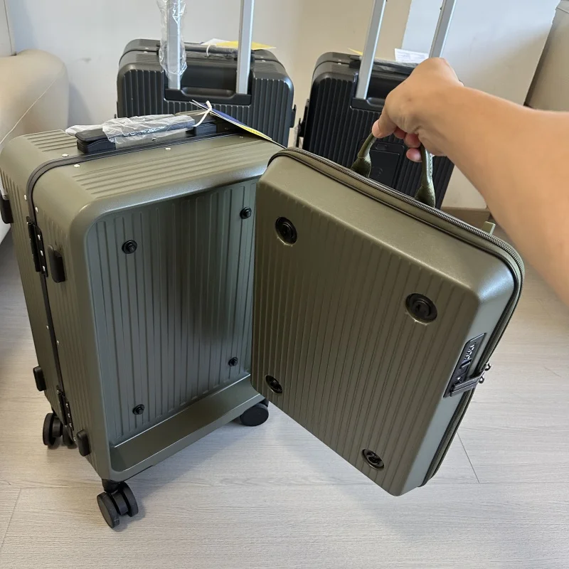 2-in-1 Suitcase Detachable Bac - Aluminum Frame Carry On Luggage 评论和价格