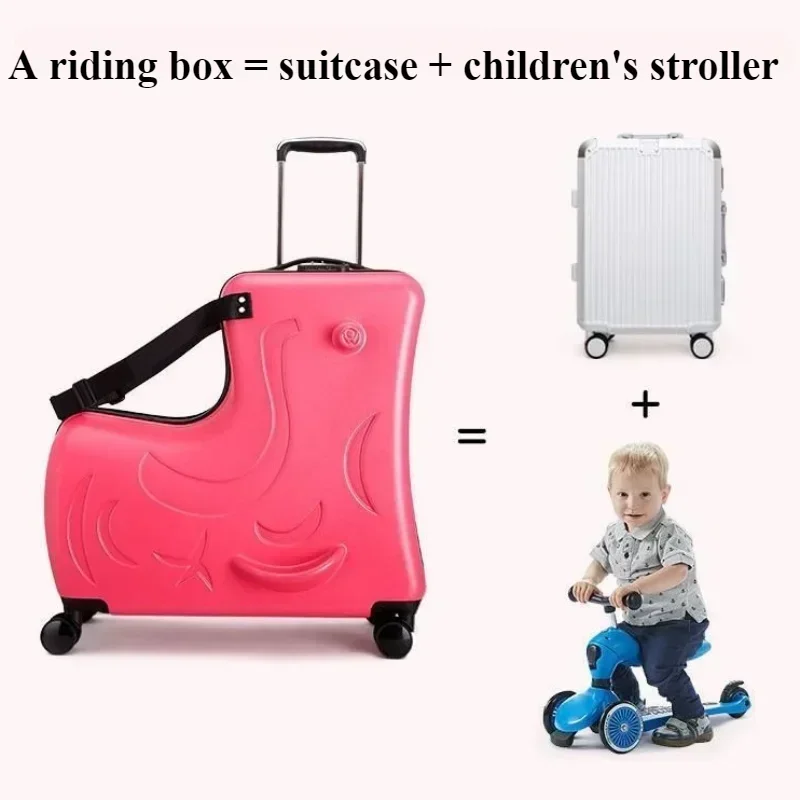 Kids Ride On Suitcase with Whe - Kids Ride On Suitcase Scooter 评论和价格