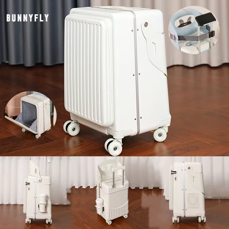 BunnyFly Wide Handle Carry-On  - Aluminum Frame Carry On Luggage 评论和价格